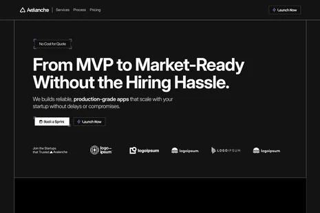 Marketing site designed and built in Framer