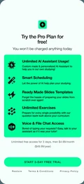Mobile app screen from a product engagement